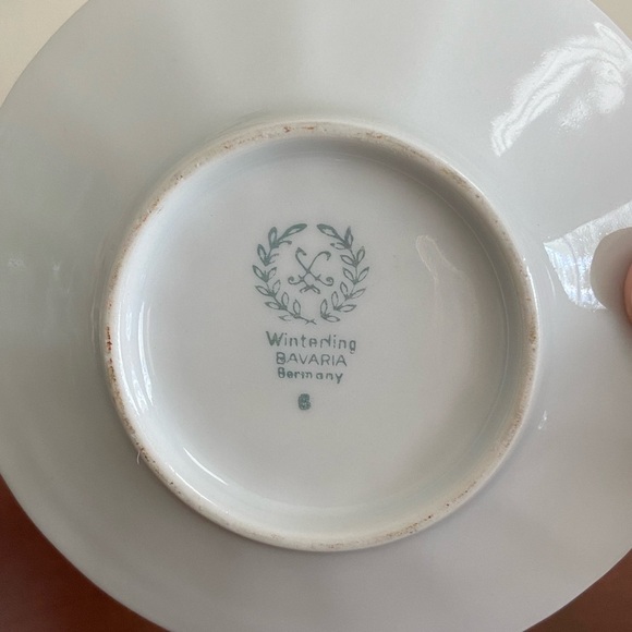 Vintage Winterling Teacup & Saucer Gold & Black on White Bavaria Germany - Picture 8 of 9